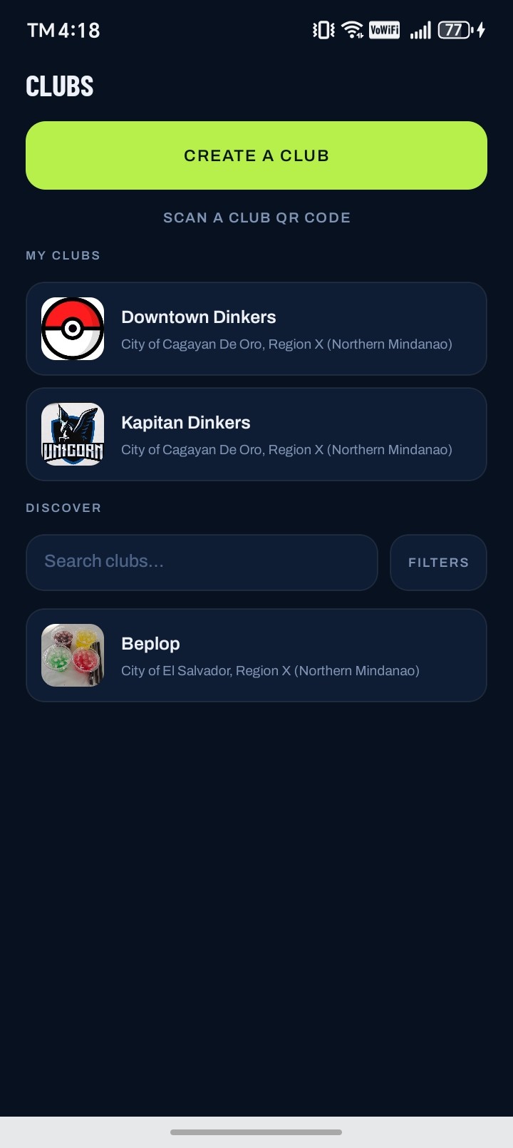 Clubs you have joined
